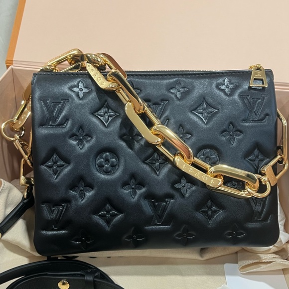 Louis Vuitton Coussin BB Embossed Bag with Gold Chain - Picture 3 of 12